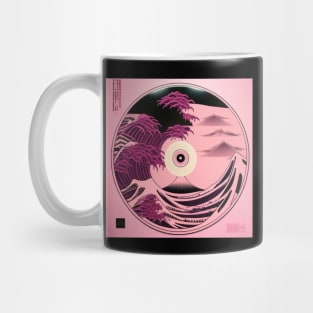 Pink and Black Anime Landscape Vinyl LP Mug